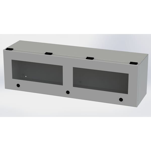 Saginaw Control & Engineering 1/4 Turn Latch Electrical Enclosures, 9 in H, 8 in D, 30 in W, NEMA 3R, 4, 12, 13, Carbon Steel SCE-L9308ELJW - main